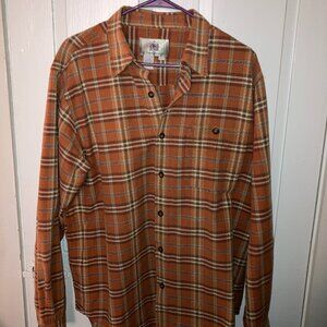 The Territory Ahead - Orange casual long sleeve button down